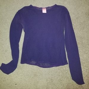 Purple Sheer Long Sleeve Top